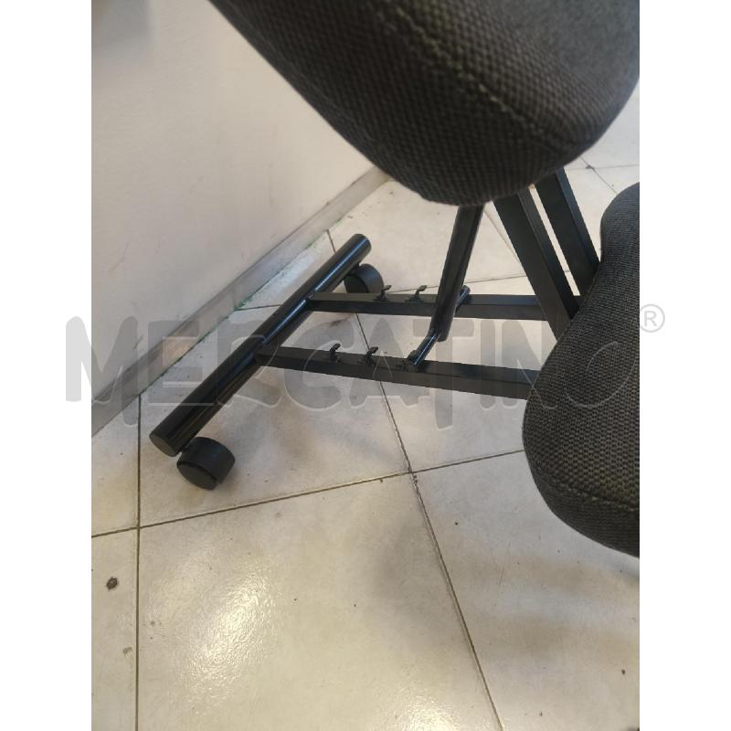 SEDIA ERGONOMICA IN TESSUTO GRIGIO | Mercatino dell'Usato Ciampino 5