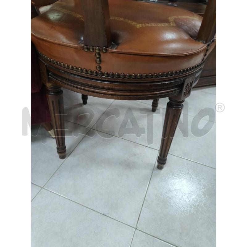 SEDIA LEGNO SEDUTA PELLE | Mercatino dell'Usato Ciampino 5
