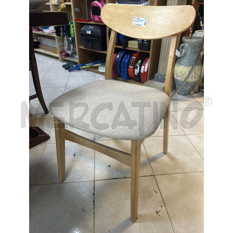 SEDIA SKLUM IN LEGNO SEDUTA BEIGE | Mercatino dell'Usato Ciampino 1