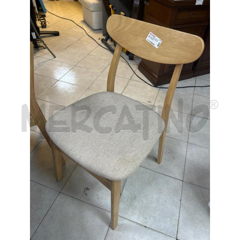 SEDIA SKLUM IN LEGNO SEDUTA BEIGE  | Mercatino dell'Usato Ciampino 1
