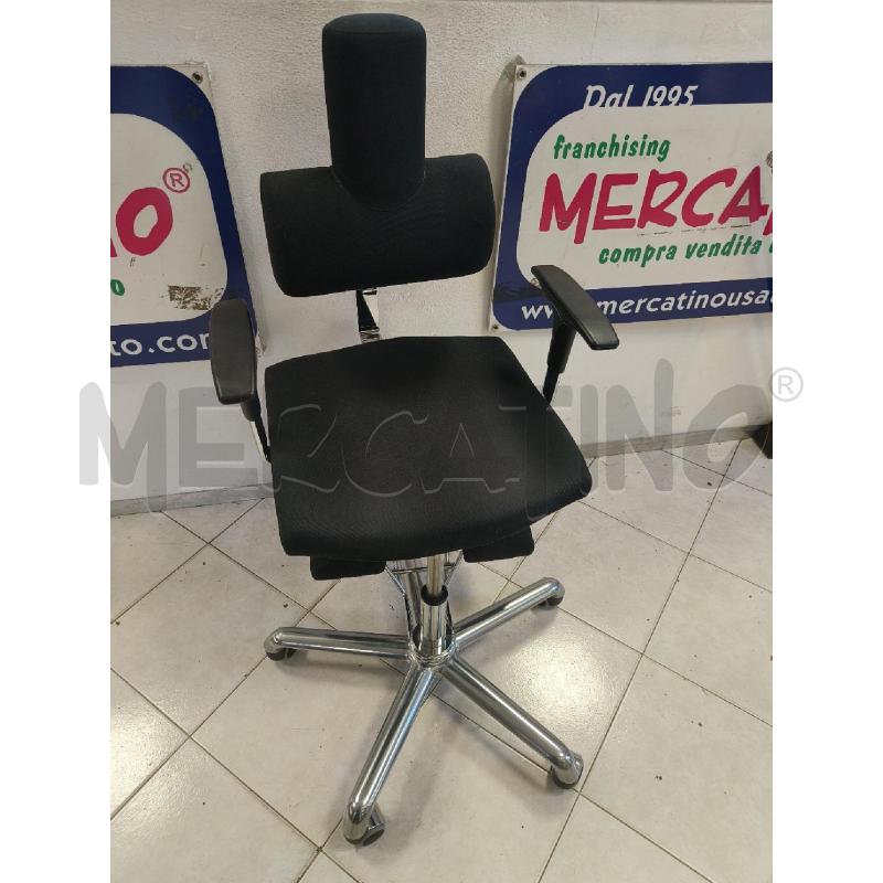 SEDIA UFFICIO KOMFORT SPINE NERA IN TESSUTO | Mercatino dell'Usato Ciampino 1