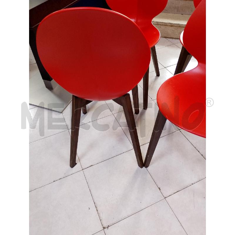 SEDIE PZ. 4 ROSSE CALLIGARIS | Mercatino dell'Usato Ciampino 5