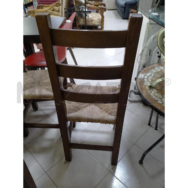 SEDIE PZ. 6 IN LEGNO SEDUTA PAGLIA | Mercatino dell'Usato Ciampino 3