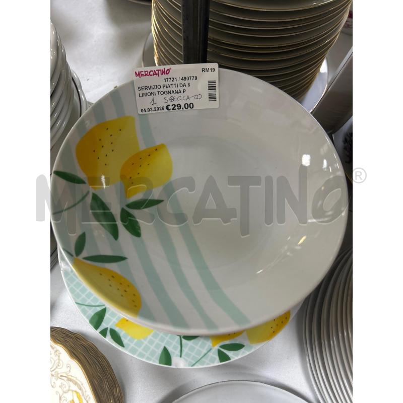 SERVIZIO PIATTI DA 6 LIMONI TOGNANA PZ 18 | Mercatino dell'Usato Ciampino 2