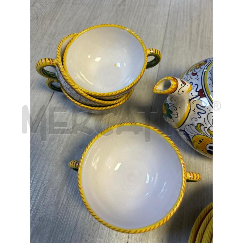 SERVIZIO TAZZE DA 5 DERUTA IN CERAMICA FIGURA DRAGO | Mercatino dell'Usato Ciampino 4