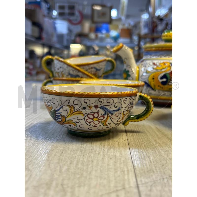 SERVIZIO TAZZE DA 5 DERUTA IN CERAMICA FIGURA DRAGO | Mercatino dell'Usato Ciampino 5