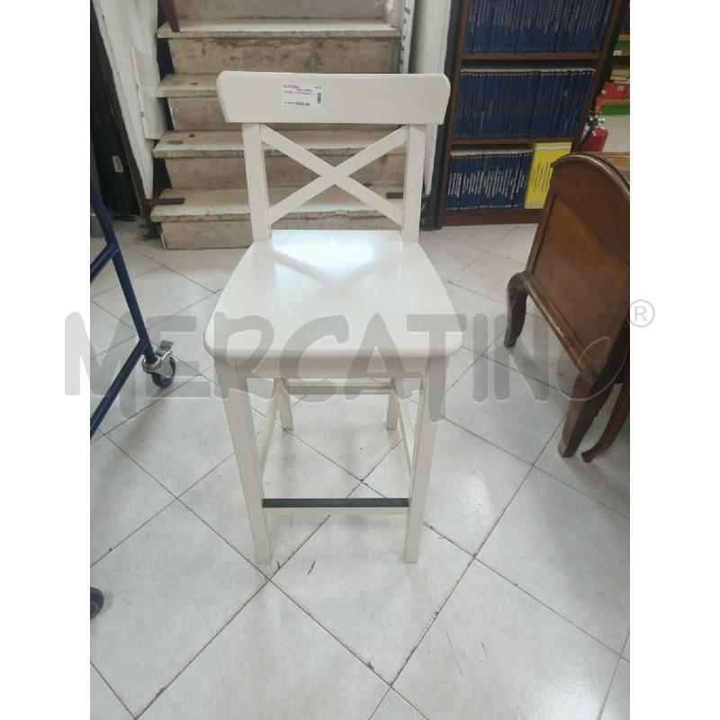 SGABELLO IKEA BIANCO | Mercatino dell'Usato Ciampino 1