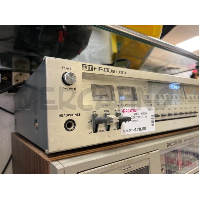SINTONIZZATORE ITT HIFI 80 61 TUNER | Mercatino dell'Usato Ciampino 1
