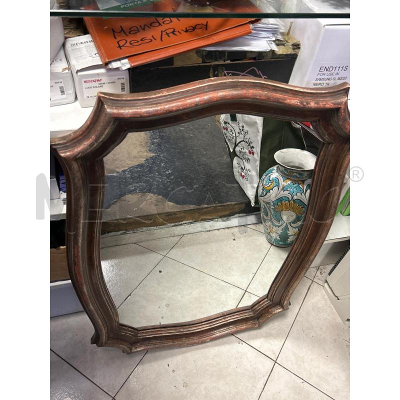 SPECCHIO EPOCA IN LEGNO MARRONE EFFETTO ANTICATO | Mercatino dell'Usato Ciampino 1