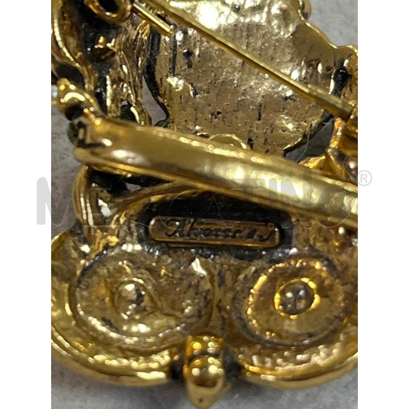 SPILLA GUFO ALCOZER E J BRILLANTINI BAGNO ORO  | Mercatino dell'Usato Ciampino 5