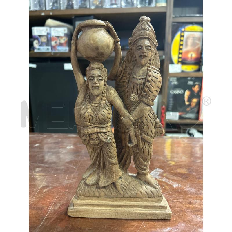 STATUA ETNICA IN LEGNO COPPIA | Mercatino dell'Usato Ciampino 1