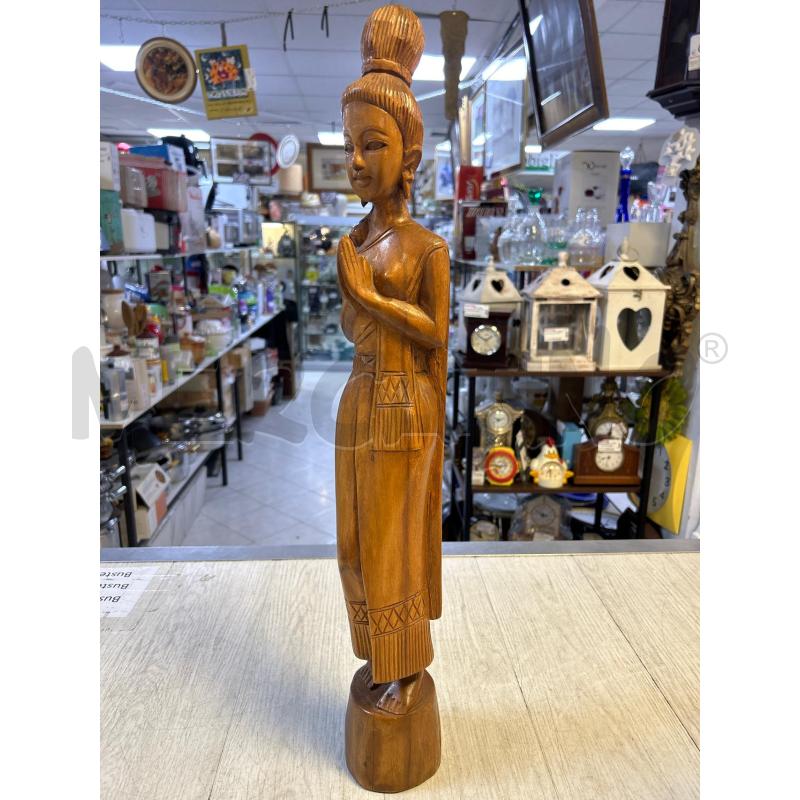 STATUINA IN LEGNO ETNICA DONNA | Mercatino dell'Usato Ciampino 1