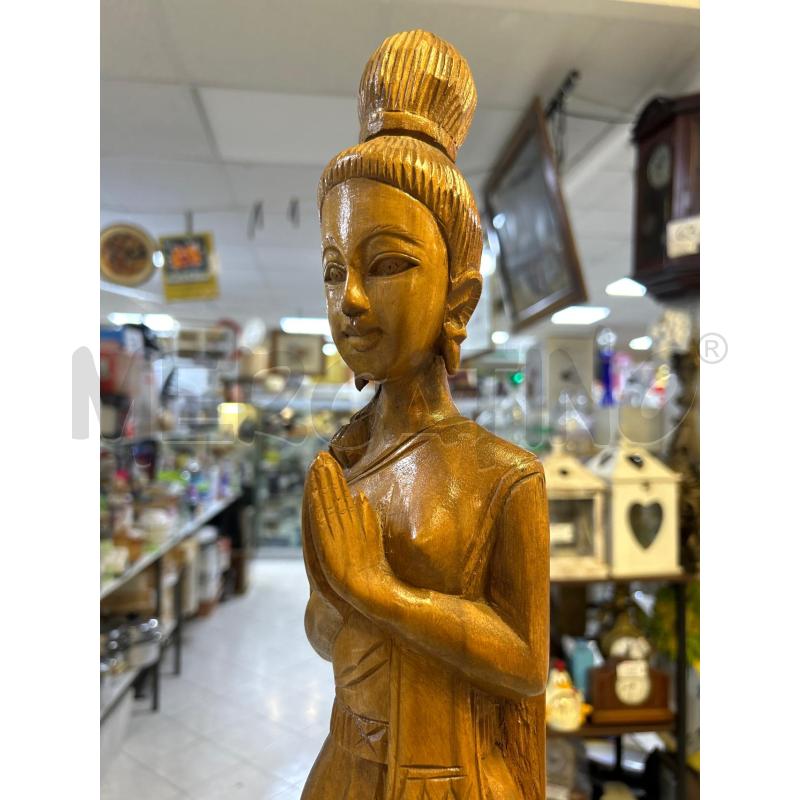 STATUINA IN LEGNO ETNICA DONNA | Mercatino dell'Usato Ciampino 2