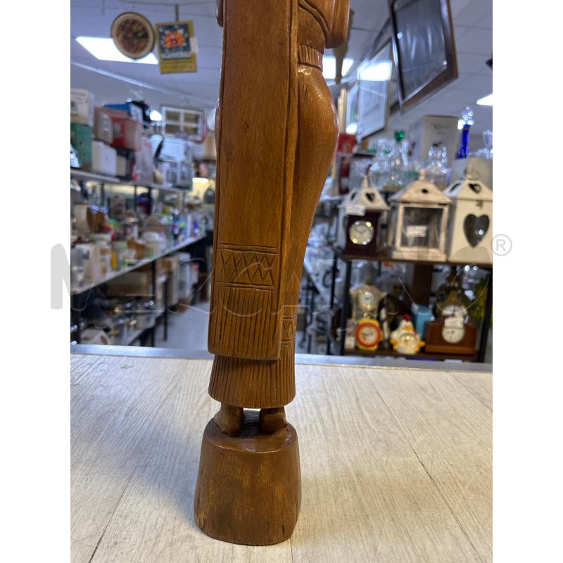 STATUINA IN LEGNO ETNICA DONNA | Mercatino dell'Usato Ciampino 3