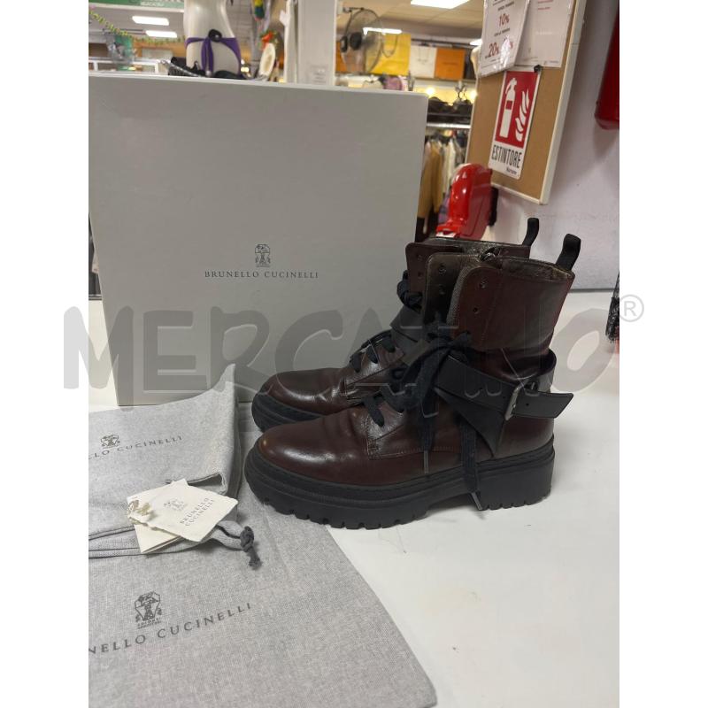 STIVALI DONNA BIKER PELLE MARR. ARG DAVANTI BRUNELLO CUCINELLI | Mercatino dell'Usato Ciampino 2