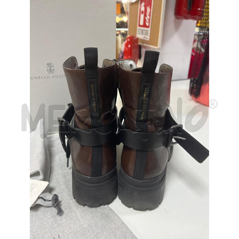 STIVALI DONNA BIKER PELLE MARR. ARG DAVANTI BRUNELLO CUCINELLI | Mercatino dell'Usato Ciampino 3