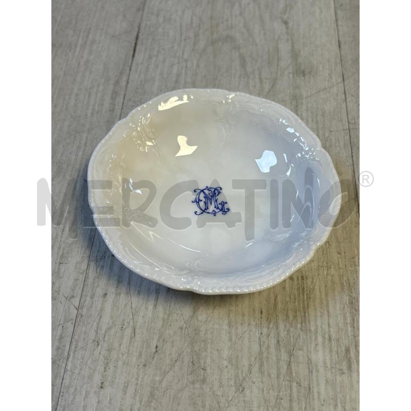 SVUOTA TASCHE ROSENTHAL CERAMICA BIANCO CON SCRITTA BLU | Mercatino dell'Usato Ciampino 1