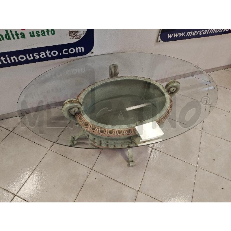 TAVOLINO ANFORA VETRO MOLATO SCHEGG. | Mercatino dell'Usato Ciampino 1