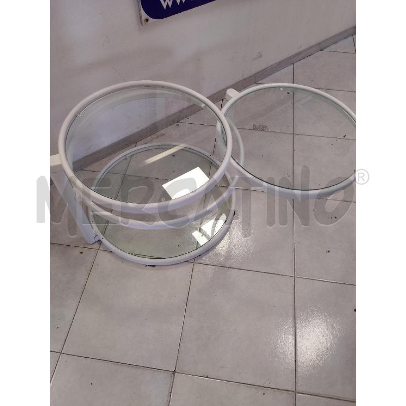 TAVOLINO BIANCO CON RIPIANI IN VETRO | Mercatino dell'Usato Ciampino 4