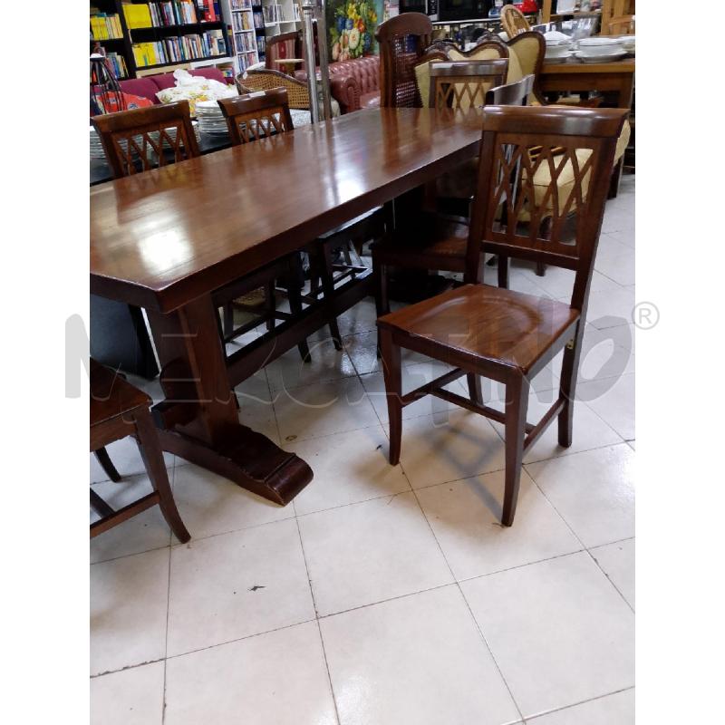 TAVOLO ARTE POVERA STILE FRATINO + 6 SEDIE | Mercatino dell'Usato Ciampino 5