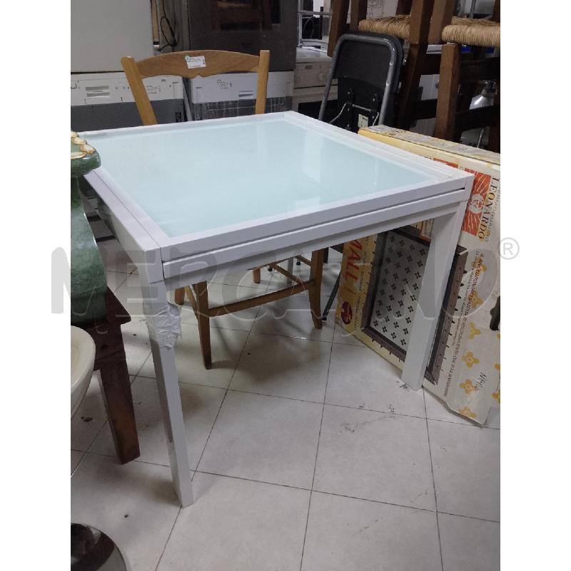 TAVOLO BIANCO QUADRATO ALLUNGABILE | Mercatino dell'Usato Ciampino 1