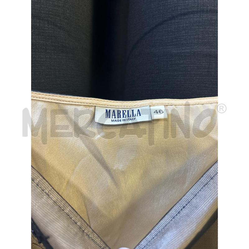 TOP MARELLE SOTTO BEIGE SOPRA VELO NERO E PAILL | Mercatino dell'Usato Ciampino 2