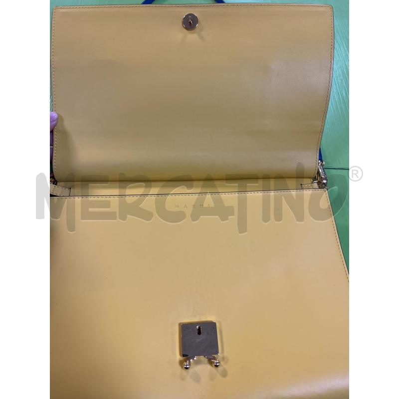 TRACOLLA DONNA MARNI GIALLA BLU E BIANCA TRUNK | Mercatino dell'Usato Ciampino 2