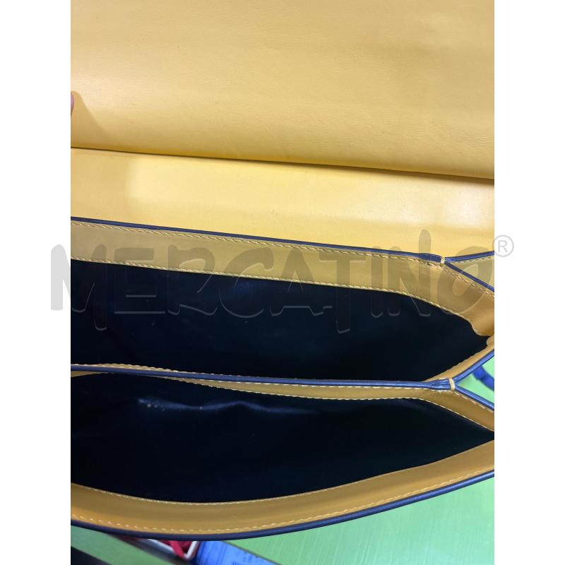 TRACOLLA DONNA MARNI GIALLA BLU E BIANCA TRUNK | Mercatino dell'Usato Ciampino 3