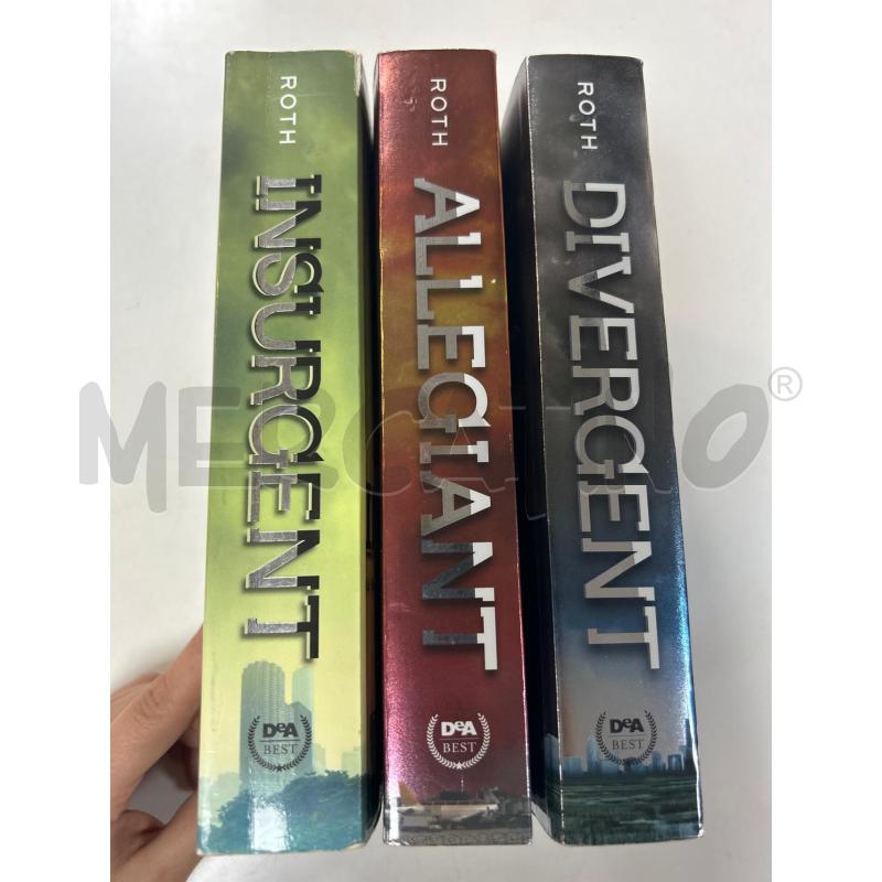 TRILOGIA LIBRI ROTH - DIVERGENT, INSURGENT, ALLEGIANT | Mercatino dell'Usato Ciampino 1