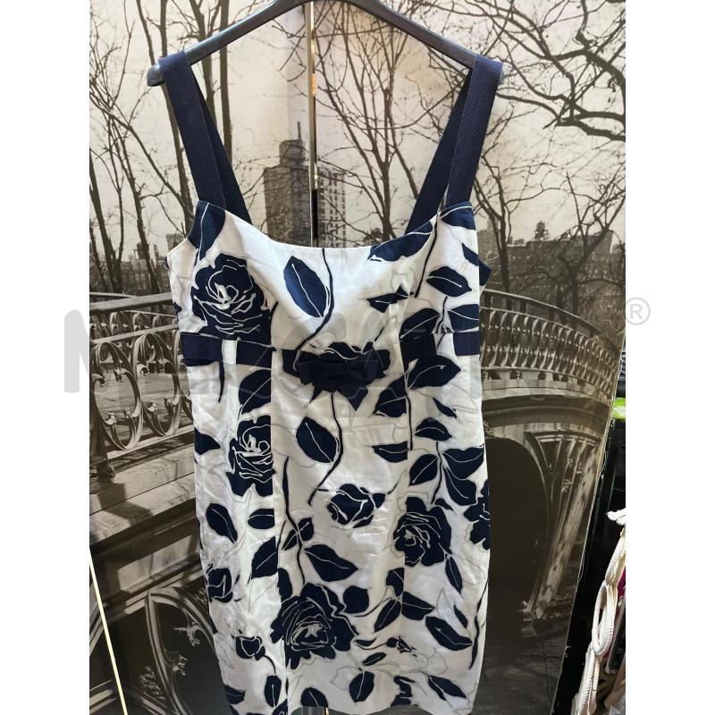 TUBINO DONNA LUISA SPAGNOLI BIANCO FIORI BLU  | Mercatino dell'Usato Ciampino 1