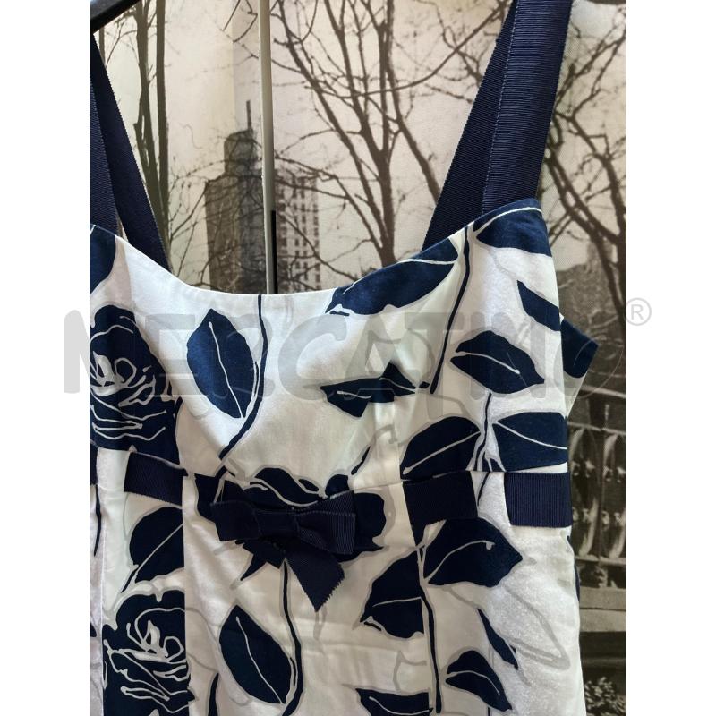 TUBINO DONNA LUISA SPAGNOLI BIANCO FIORI BLU  | Mercatino dell'Usato Ciampino 2
