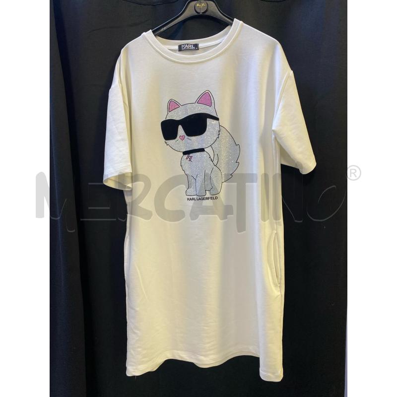 T SHIRT DONNA KARL LAGERFIELD BIANCA GATTO | Mercatino dell'Usato Ciampino 1