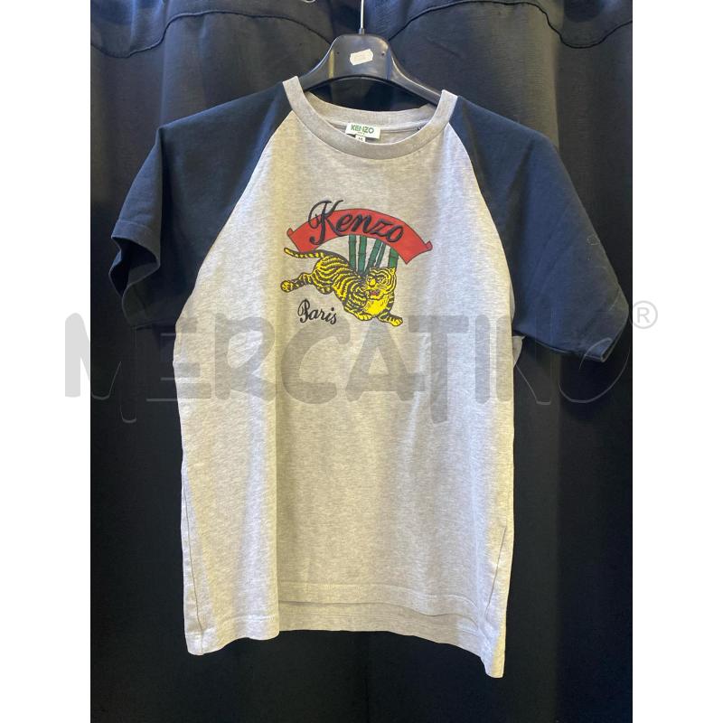 T SHIRT DONNA KENZO GRIGIA MAN.NERE  | Mercatino dell'Usato Ciampino 1