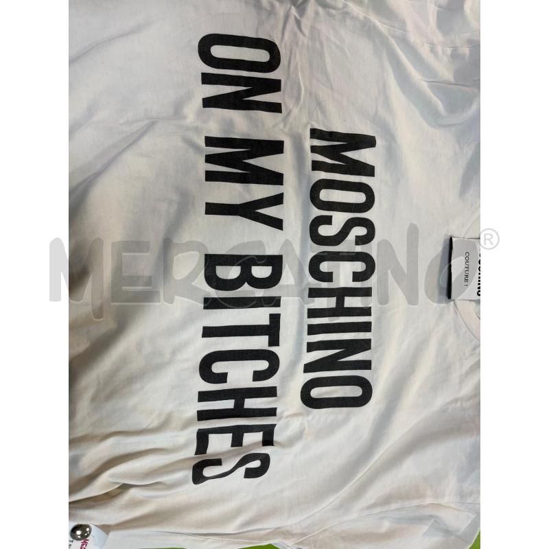 T SHIRT DONNA MOCHINO COUTURE BIANCA SCRITTA NERA | Mercatino dell'Usato Ciampino 4