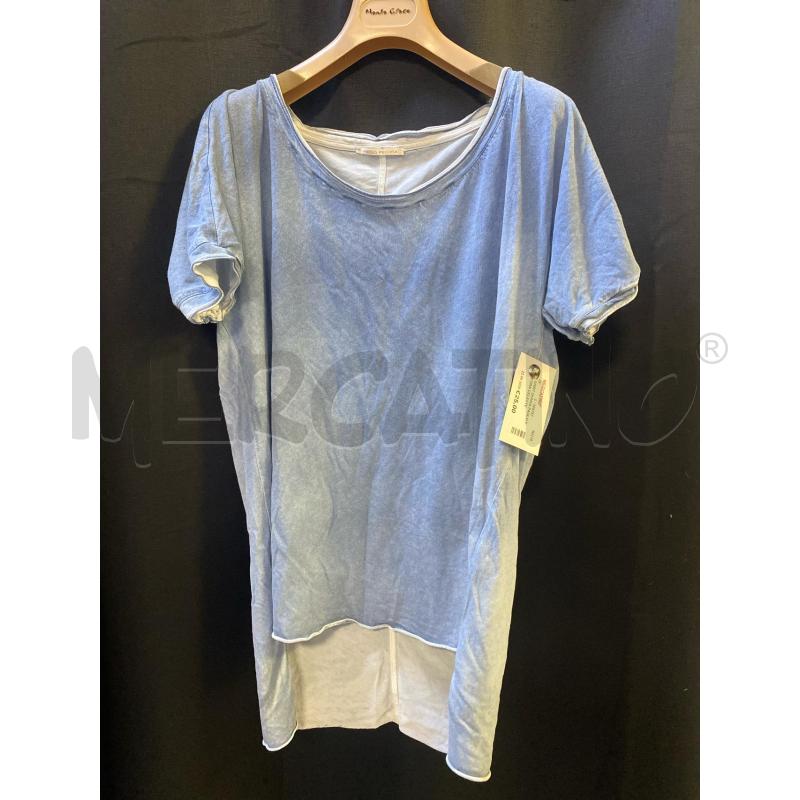 T SHIRT DONNA PAOLO PECORA CELESTE  | Mercatino dell'Usato Ciampino 1