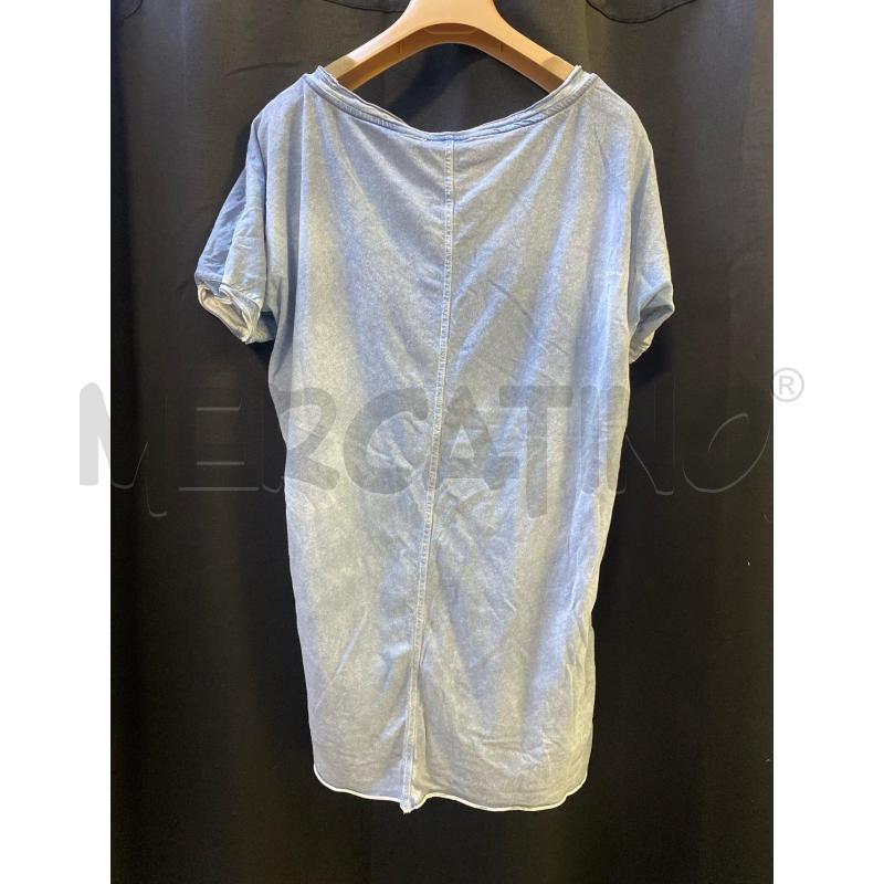T SHIRT DONNA PAOLO PECORA CELESTE  | Mercatino dell'Usato Ciampino 3