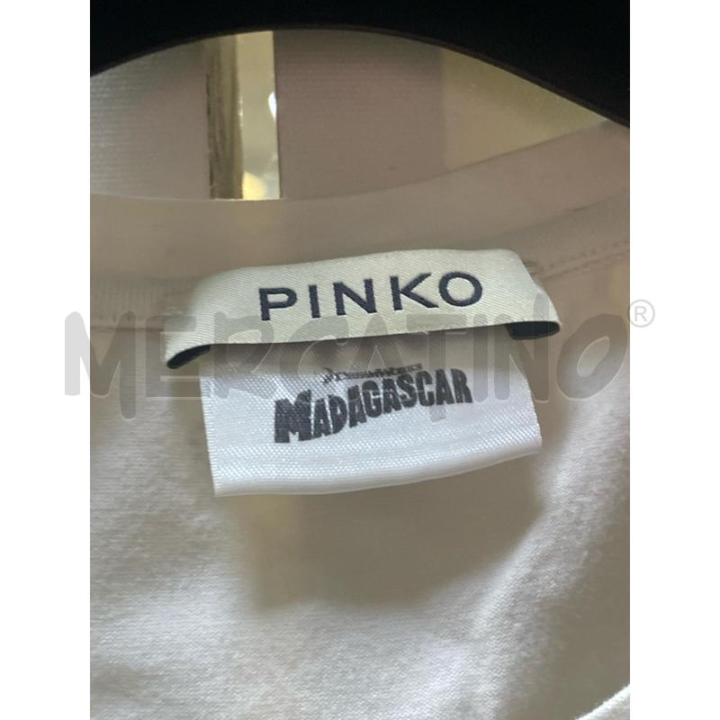 T SHIRT DONNA PINKO BIANCA PAILL ROSA GLORIA | Mercatino dell'Usato Ciampino 2