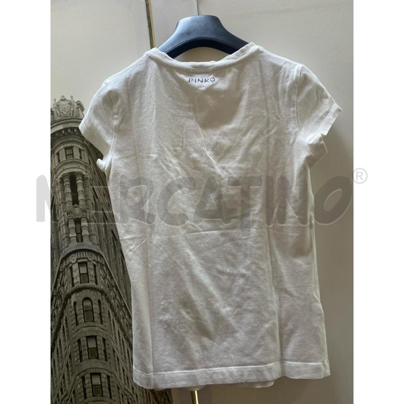 T SHIRT DONNA PINKO BIANCA PAILL ROSA GLORIA | Mercatino dell'Usato Ciampino 3
