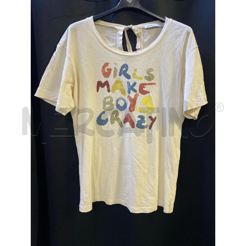 T SHIRT DONNA SEE BY CHLOE BEIGE SCRITTE COLORATE | Mercatino dell'Usato Ciampino 1