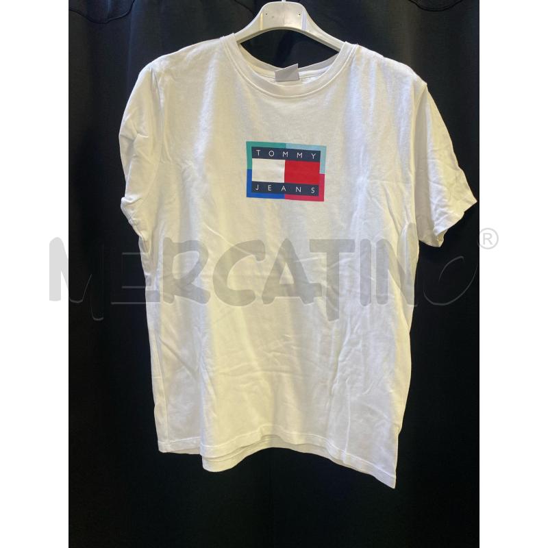 T SHIRT DONNA TOMMY JEANS BIANCA  | Mercatino dell'Usato Ciampino 1