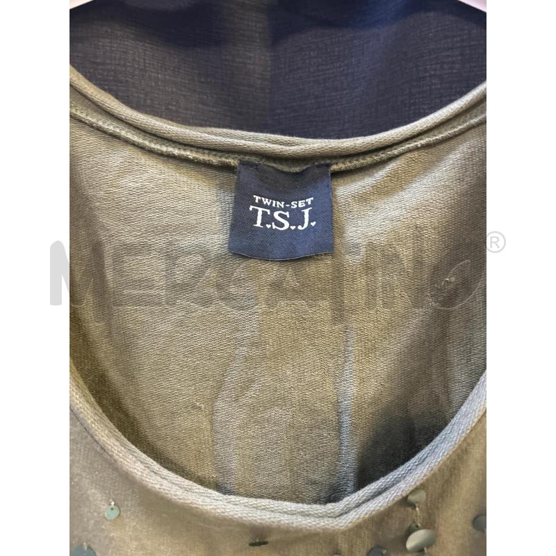 T SHIRT DONNA TWINSET JEANS VERDE PAILL. | Mercatino dell'Usato Ciampino 2