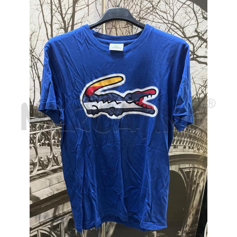 T SHIRT UOMO LACOSTE BLU  | Mercatino dell'Usato Ciampino 1