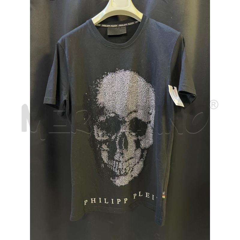 T SHIRT UOMO PHILIPP PLEIN NERA TESCHIO BRILL | Mercatino dell'Usato Ciampino 1