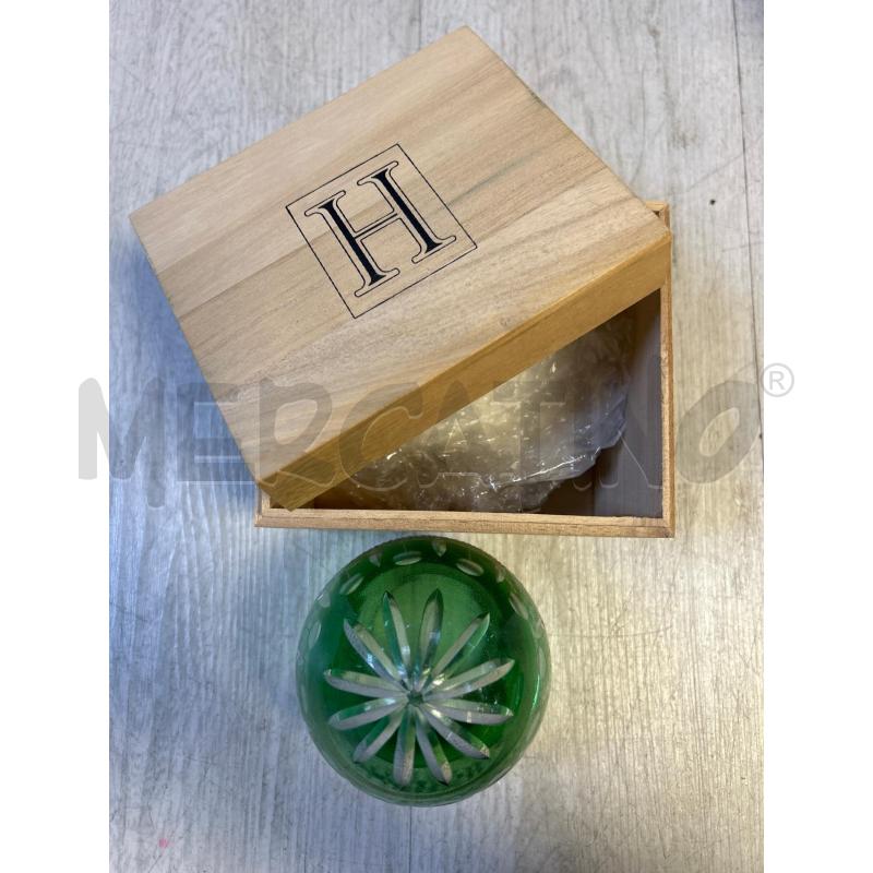 UOVO HENRIETTE VETRO GIALLO SCATOLA LEGNO | Mercatino dell'Usato Ciampino 2