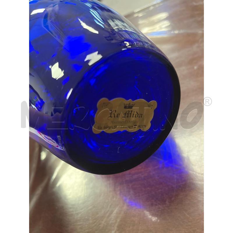 VASO BLU CON DECORI DORATI | Mercatino dell'Usato Ciampino 3