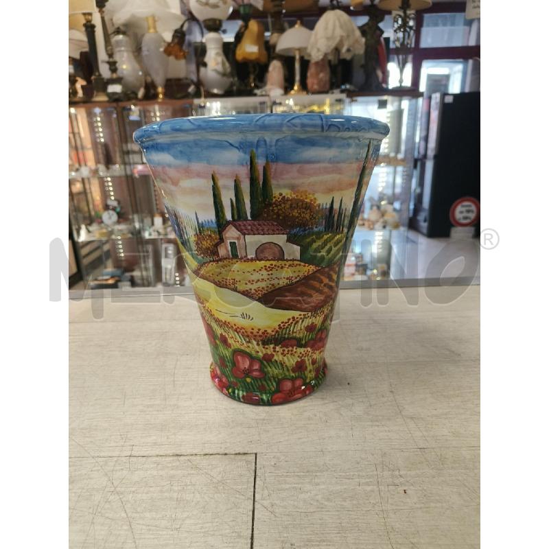 VASO IN CERAMICA AMMANNATI PAESAGGIO DIPINTO | Mercatino dell'Usato Ciampino 1
