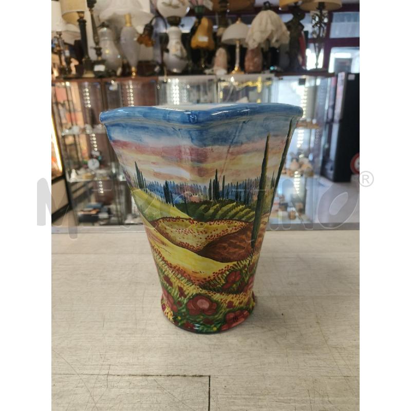 VASO IN CERAMICA AMMANNATI PAESAGGIO DIPINTO | Mercatino dell'Usato Ciampino 2