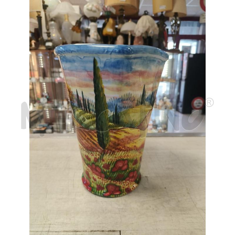 VASO IN CERAMICA AMMANNATI PAESAGGIO DIPINTO | Mercatino dell'Usato Ciampino 3