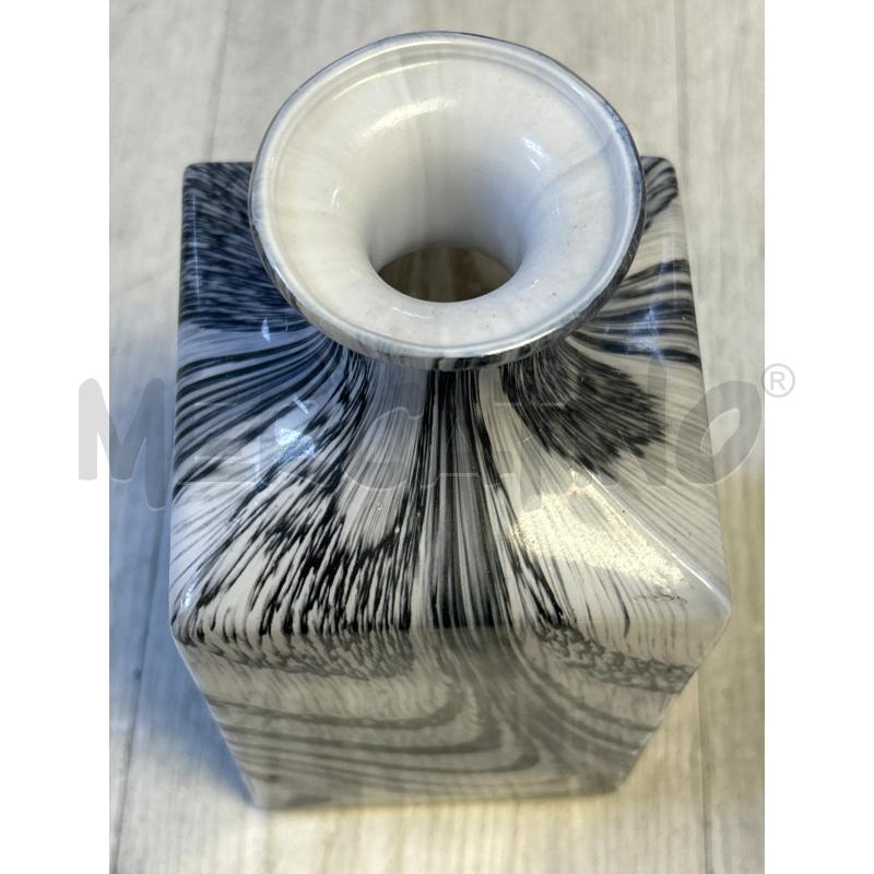 VASO IN MURANO BIANCO E NERO SFUMATO | Mercatino dell'Usato Ciampino 2