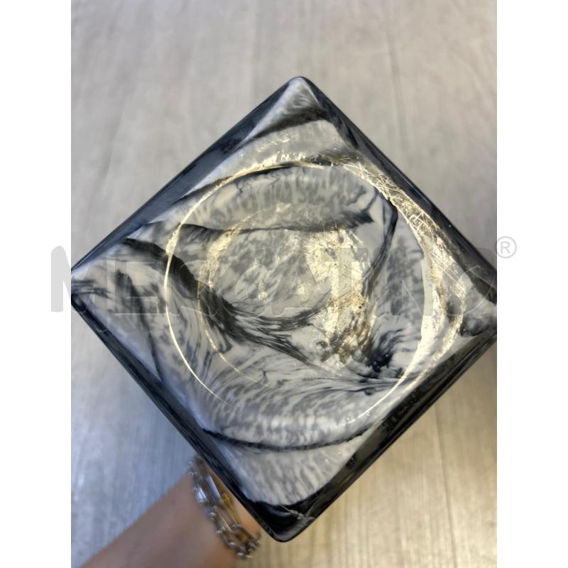 VASO IN MURANO BIANCO E NERO SFUMATO | Mercatino dell'Usato Ciampino 3